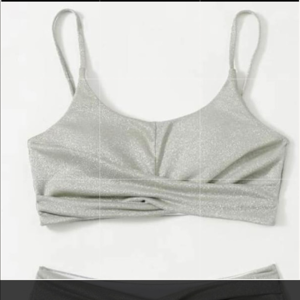 SHEIN silver glitter bikini